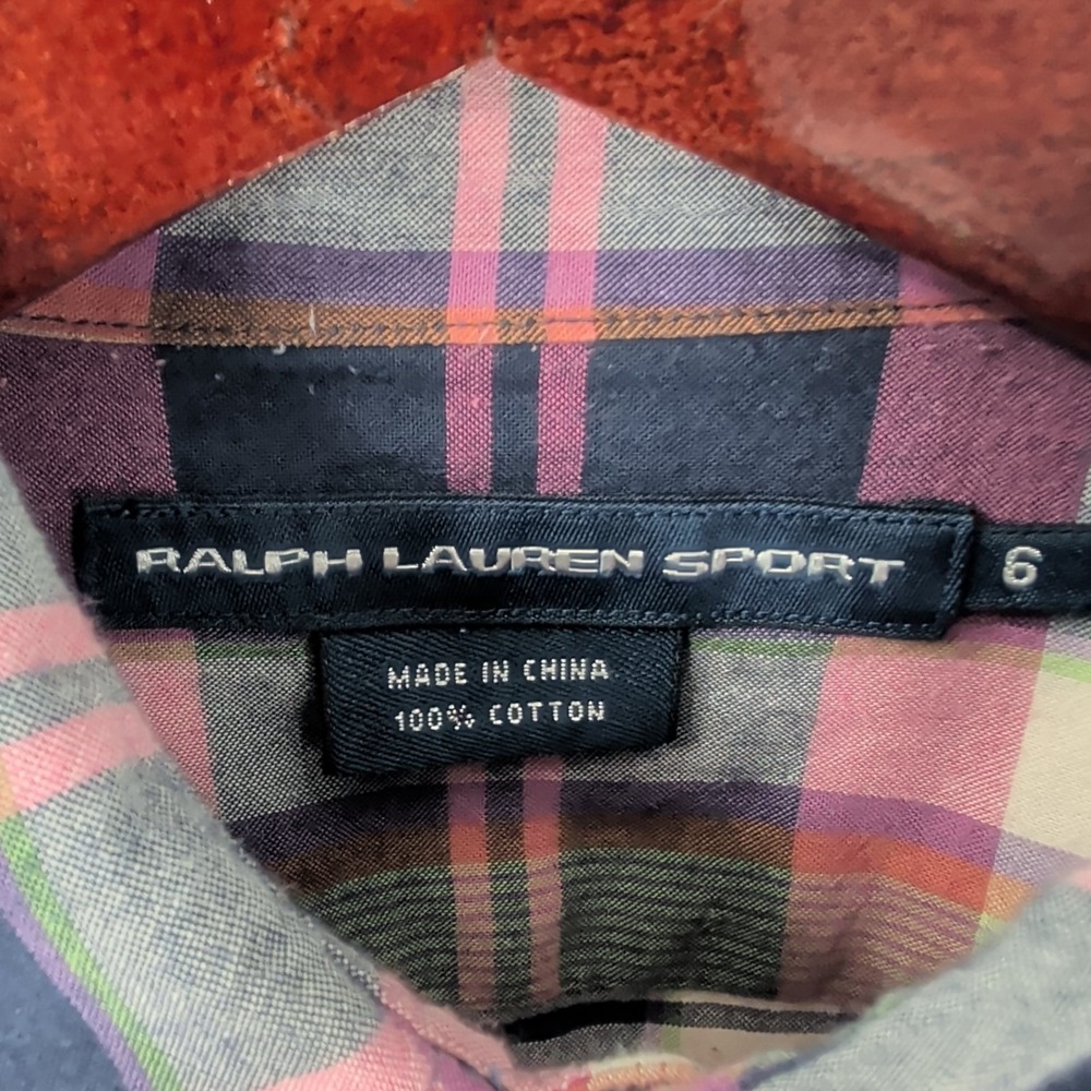 Ralph‎ Lauren Sport Classic Plaid Western Button-Up Shirt Multicolor Size 6 - Picture 5 of 8